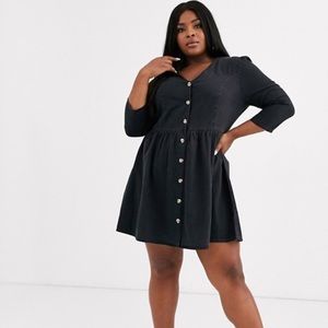 ASOS Curve denim button down tea dress
